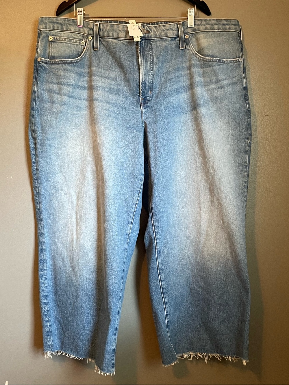 NWT Madewell Sz 24 Plus Catlin The Perfect Vintage Wide Leg Crop Jeans Ret $138!